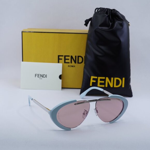 🕶️ New Fendi FE40042U 86U Sunglasses - Azure/Silver Frame - Picture 9 of 9